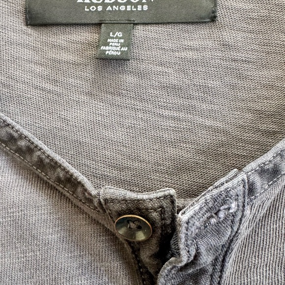 Men's Hudson and Vince Long Sleeve Shirts - Pink and Gray, Size Large - Picture 7 of 16